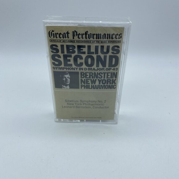 Sibelius Second Symphony in D Major Op 43 Bernstein NY Philharmonic Cassette NEW - Picture 3 of 4
